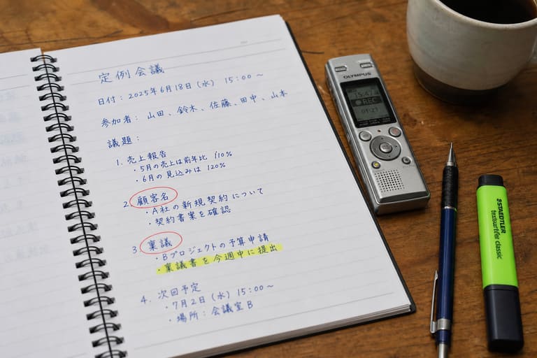 日本語の専門用語が飛び交う会議のAI文字起こし